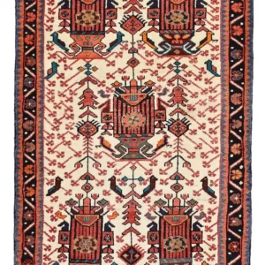 Tapis persan - Nomadic - 130 x 86 cm - rouge clair