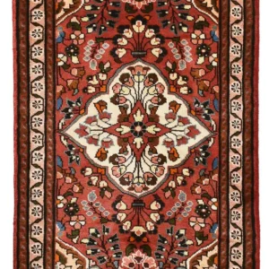 Tapis persan - Nomadic - 136 x 76 cm - rouge foncé