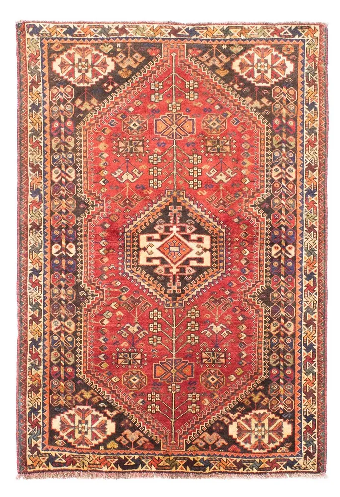 Tapis persan - Nomadic - 153 x 106 cm - rouge foncé