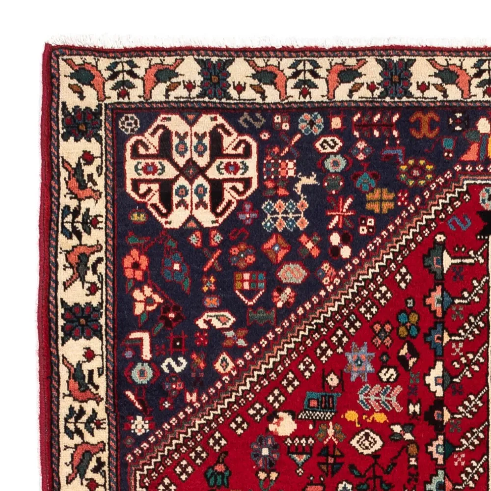 Tapis persan - Nomadic - 154 x 107 cm - rouge foncé