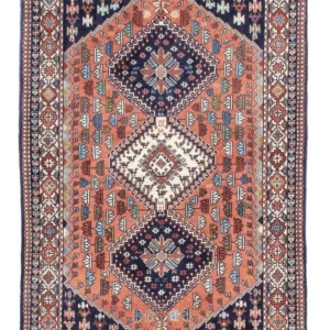 Tapis persan - Nomadic - 160 x 100 cm - bleu foncé