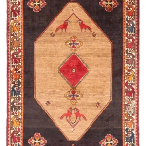 Tapis persan - Nomadic - 160 x 110 cm - marron