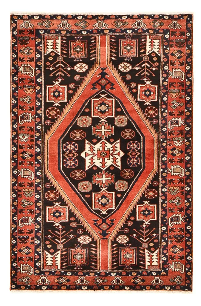Tapis persan - Nomadic - 200 x 130 cm - rouge clair