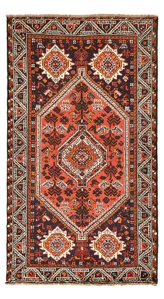 Tapis persan - Nomadic - 205 x 118 cm - rouge foncé