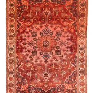 Tapis persan - Nomadic - 210 x 162 cm - rouge clair