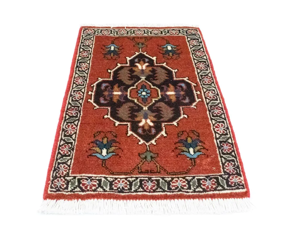 Tapis persan - Nomadic carré - 54 x 40 cm - orange