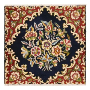Tapis persan - Nomadic carré - 50 x 50 cm - rouge foncé