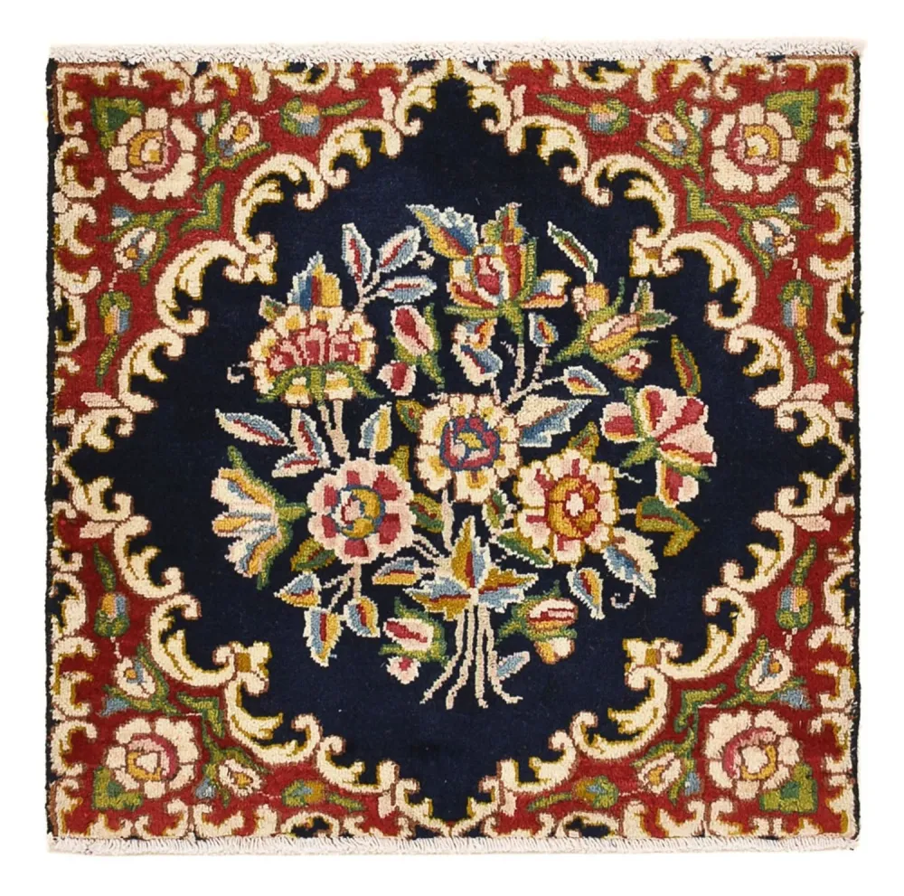 Tapis persan - Nomadic carré - 50 x 50 cm - rouge foncé