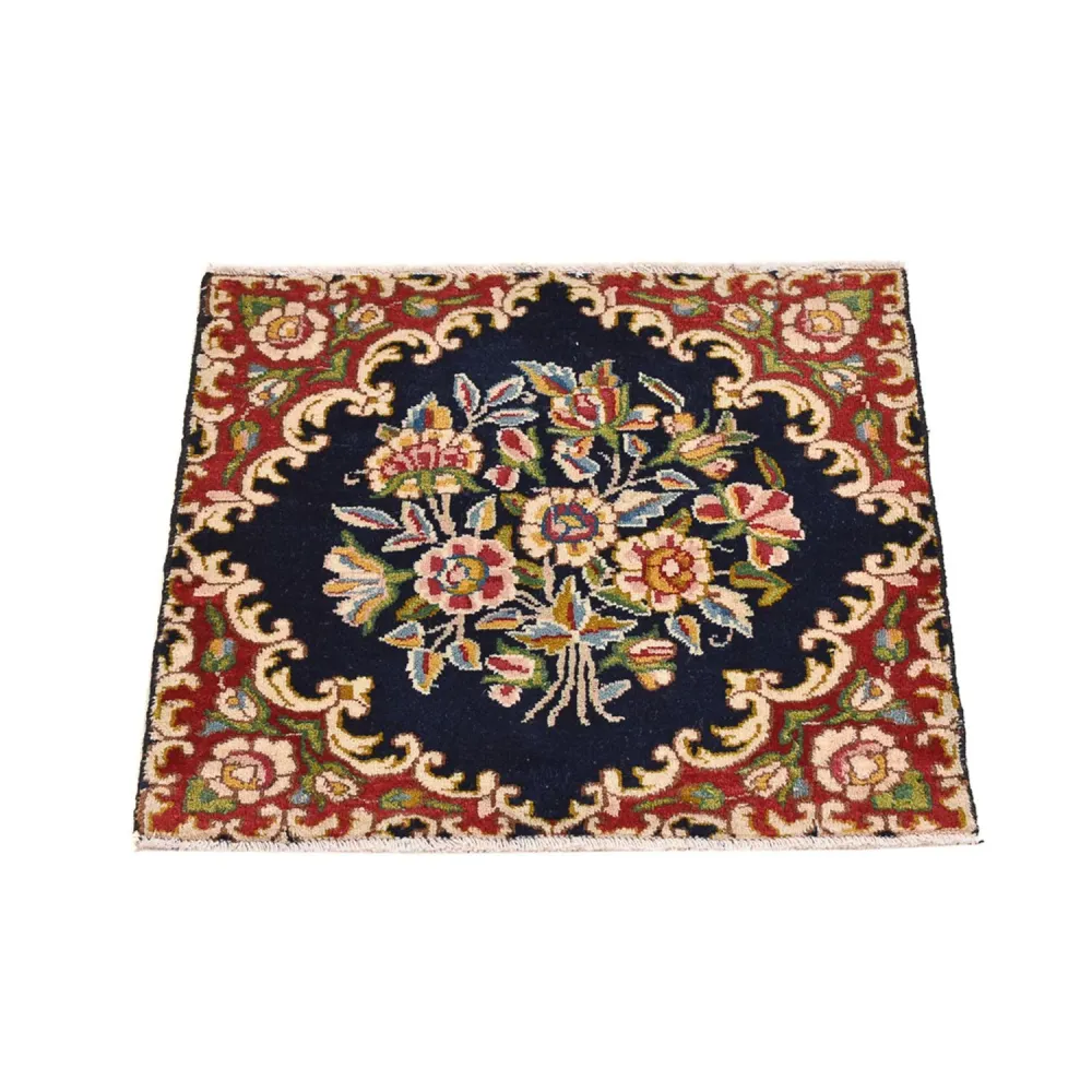 Tapis persan - Nomadic carré - 50 x 50 cm - rouge foncé