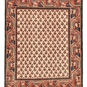 Tapis persan - Nomadic - 72 x 60 cm - rose