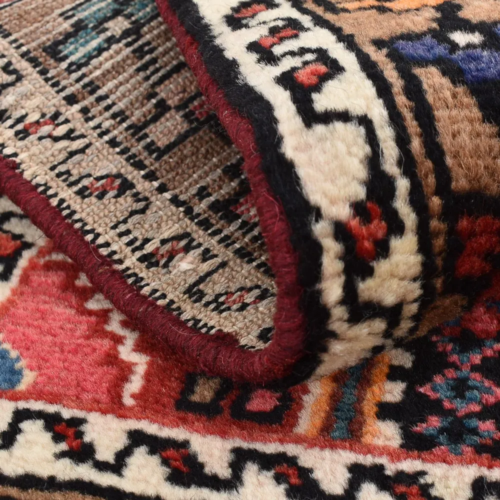 Tapis persan - Nomadic - 83 x 52 cm - rouge clair