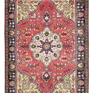 Tapis persan - Tabriz - 143 x 100 cm - rouge clair