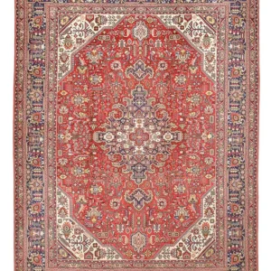 Tapis persan - Tabriz - 339 x 248 cm - rouge
