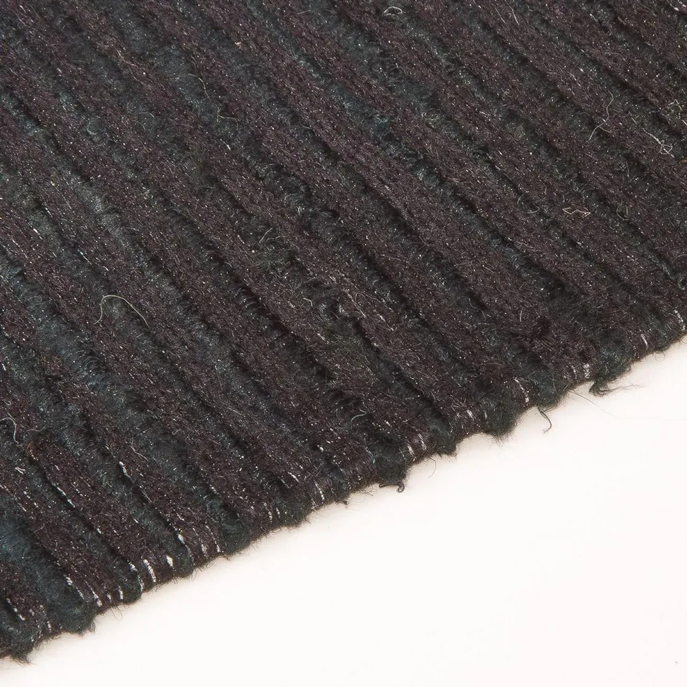 Tapis à poil ras - 230 x 160 cm - noir