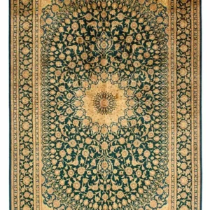 Tapis de Qom en soie Tapis 216x132cm - Tapis persan