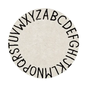 tapis rond lavable - alphabet - Lorena Canals
