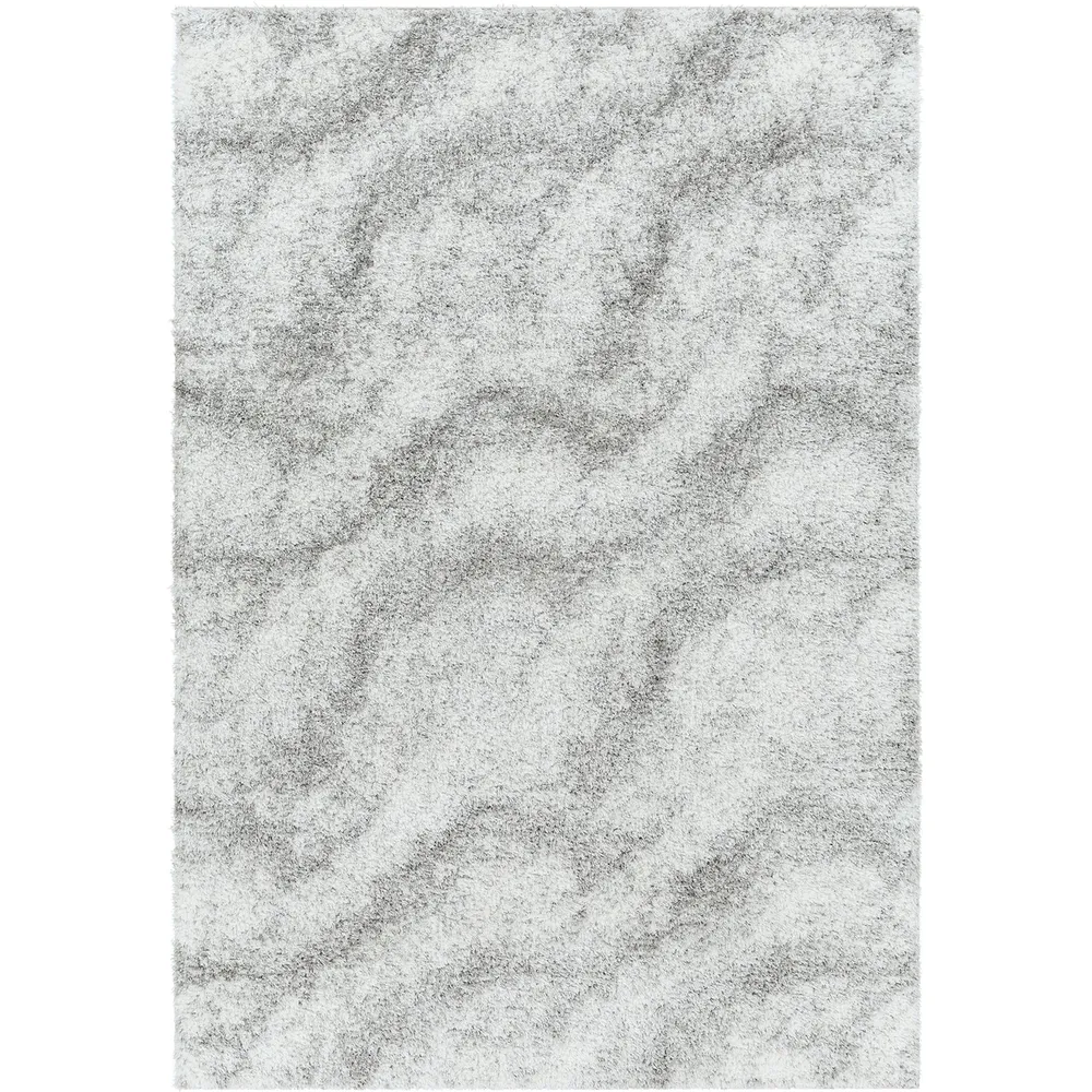 Tapis Shaggy Moderne Ivoire/Gris Genova