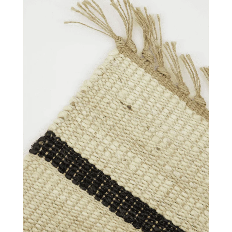 Tapis Sima de House Doctor, Noir, Naturel