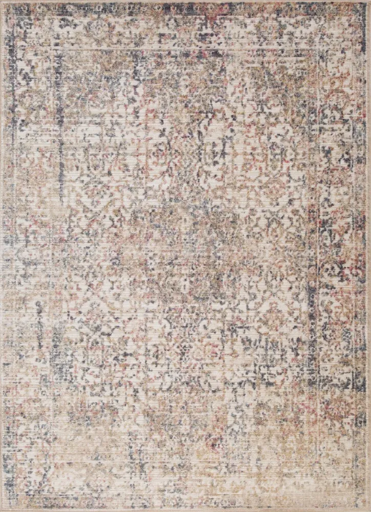 Tapis transitionnel Mercer 5x8 | Ivoire et Beige au fini vieilli