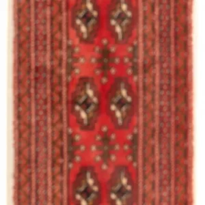 Tapis Turkaman - 100 x 50 cm - rouge foncé