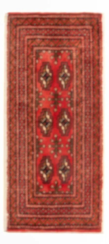 Tapis Turkaman - 100 x 50 cm - rouge foncé