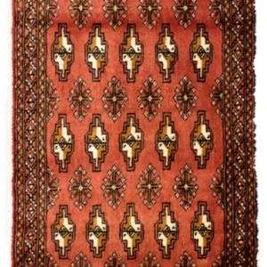 Tapis Turkaman - 130 x 60 cm - rouille