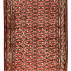 Tapis Turkaman - 131 x 100 cm - rouge clair