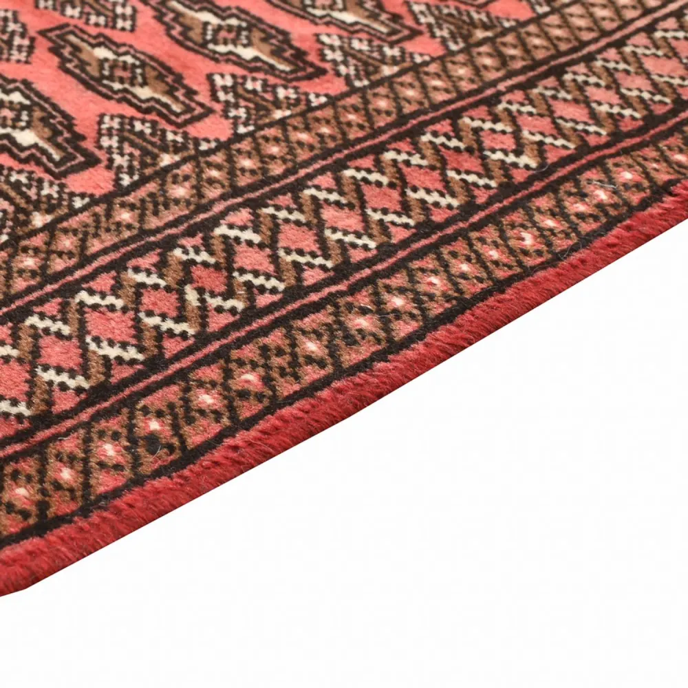 Tapis Turkaman - 131 x 100 cm - rouge clair