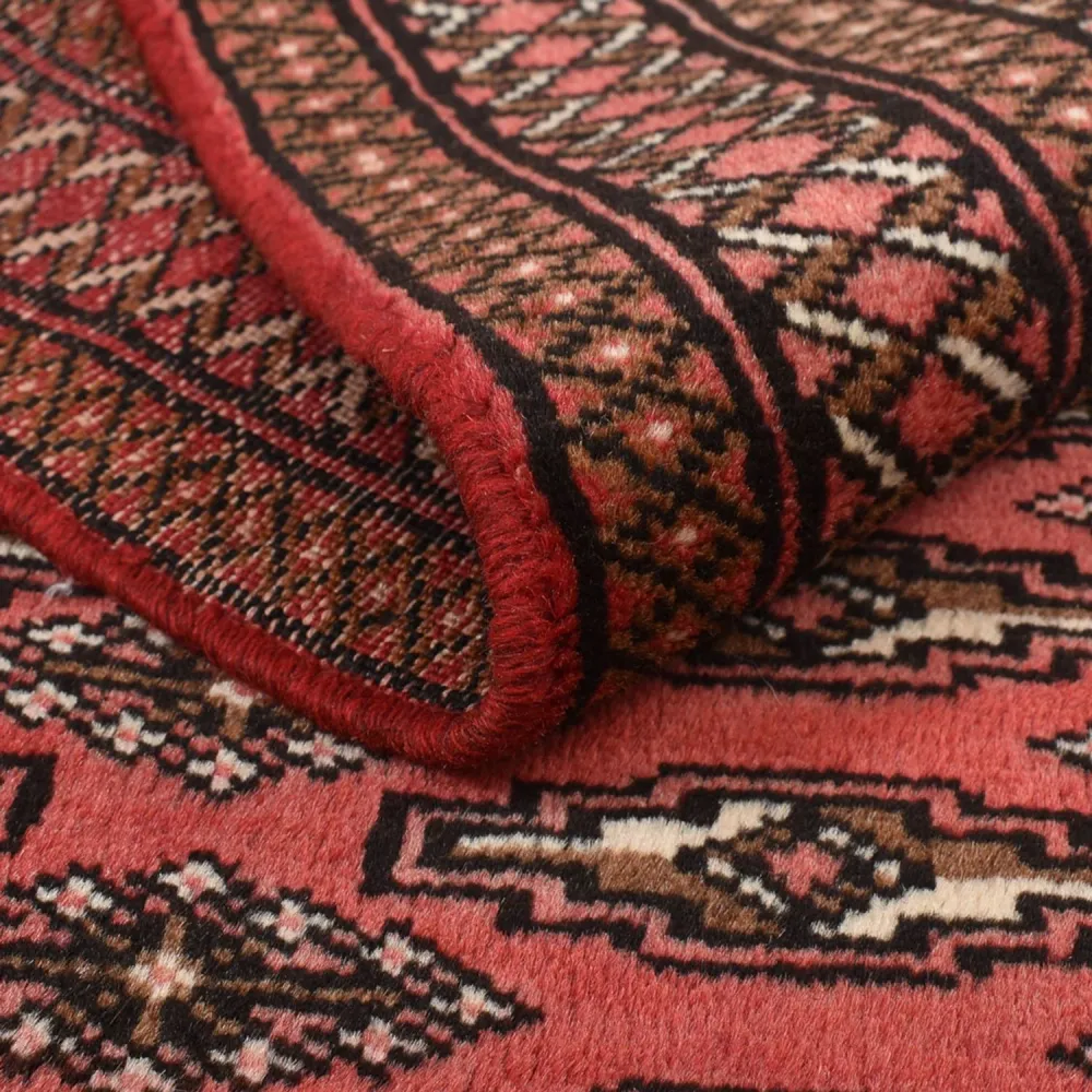 Tapis Turkaman - 131 x 100 cm - rouge clair