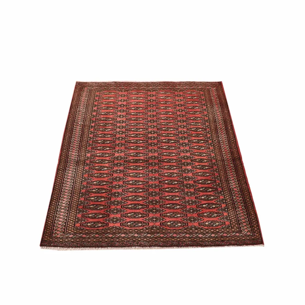 Tapis Turkaman - 131 x 100 cm - rouge clair