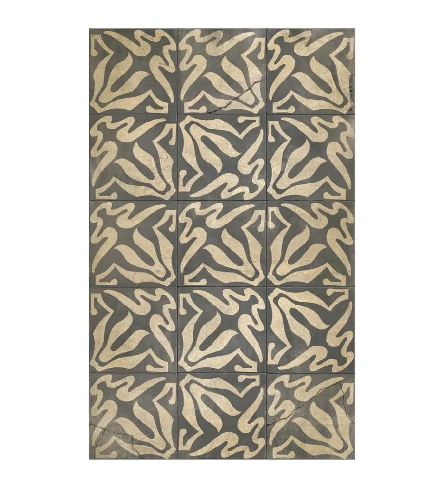 Tapis en vinyle antique fumé Borgo Lily