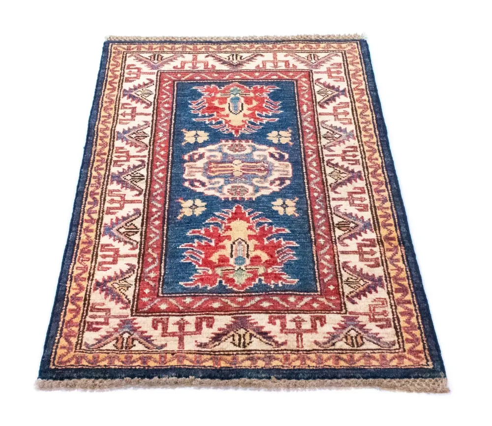 Tapis Ziegler - Kazak - 90 x 58 cm - bleu