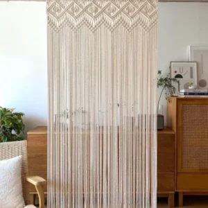 Tapisserie murale bohème en macramé tissé main 140x180cm décoration intérieure chic