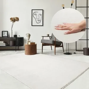 carpet Relax Tapis Moderne à Poils Courts et Moelleux, Dessous antidérapant, Lavable à 30 degrés, Super Doux, Aspect Fourr...