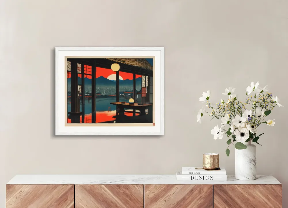Hiroshige Hypertech, réflexions sur l'eau depuis la maison - Affiche The Object
