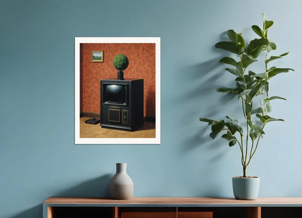 Surréalisme belge, console de jeu vidéo et globe plante - Poster The Object