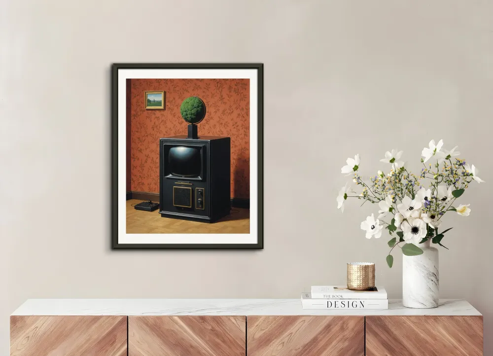 Surréalisme belge, console de jeu vidéo et globe plante - Poster The Object