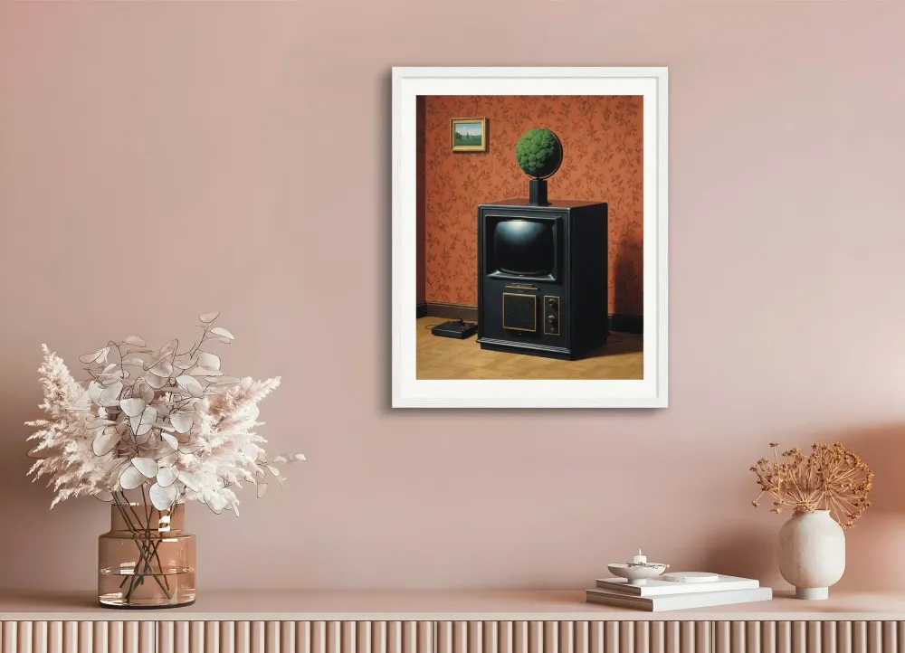 Surréalisme belge, console de jeu vidéo et globe plante - Poster The Object