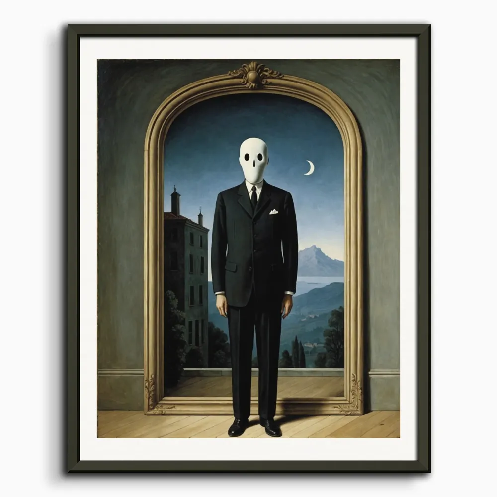 Surréalisme belge, masque du fantôme - Poster The Object