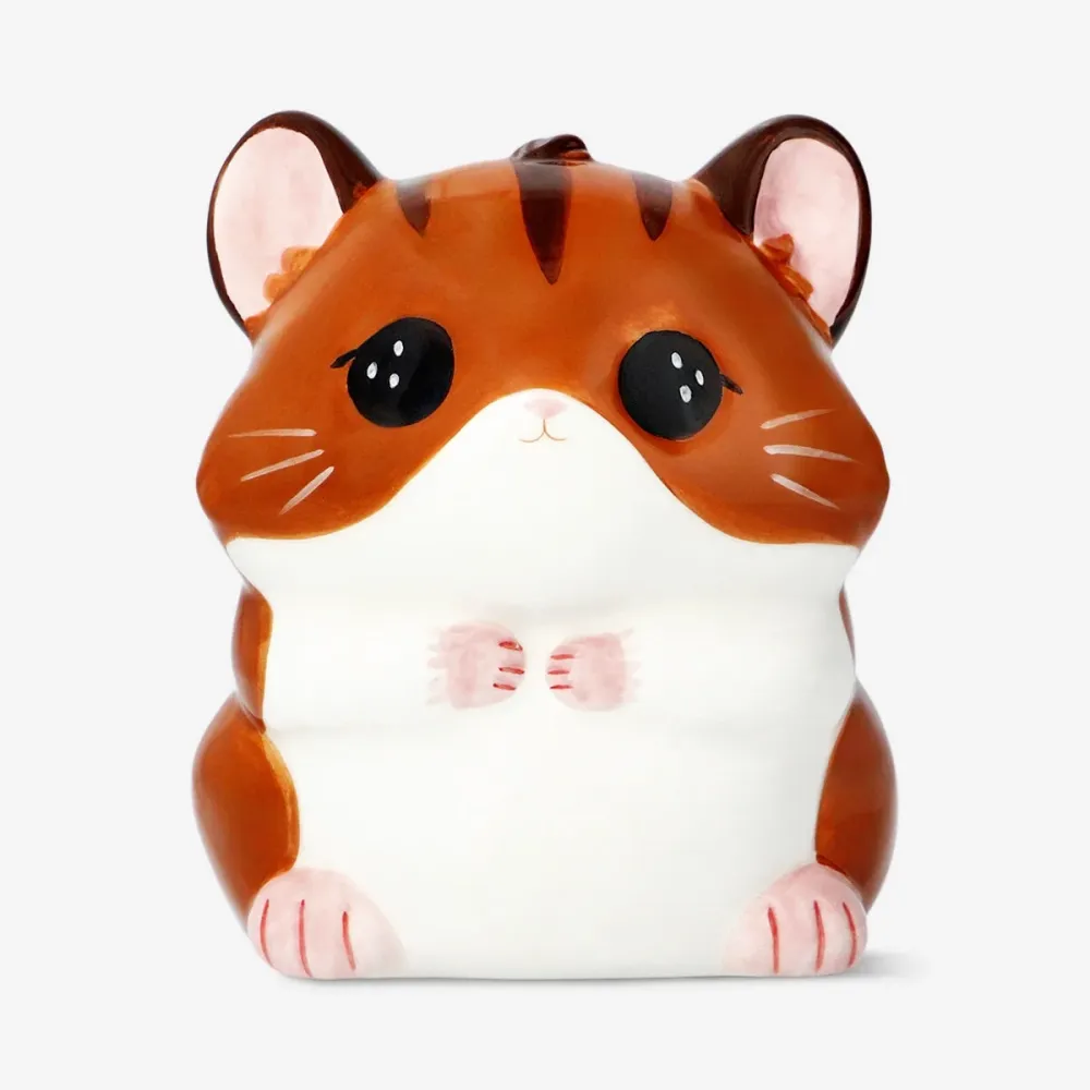 Tirelire hamster en céramique
