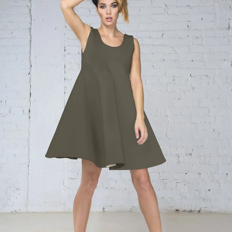 Tissu Neoprene Kaki