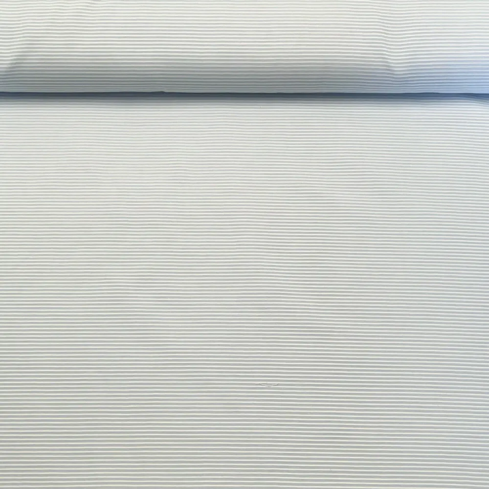 Tissu Popeline Stucturée rayures Bleu