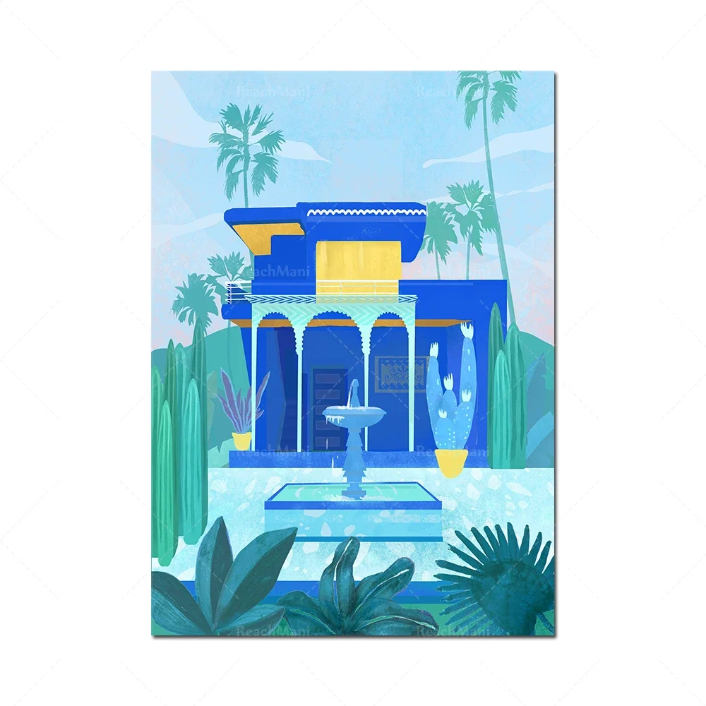 Toile Canvas Maroc Bleue qualité premium décor mural élégant