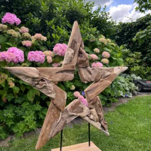 Étoile de décoration | Artisan | Fait à la main | Bois