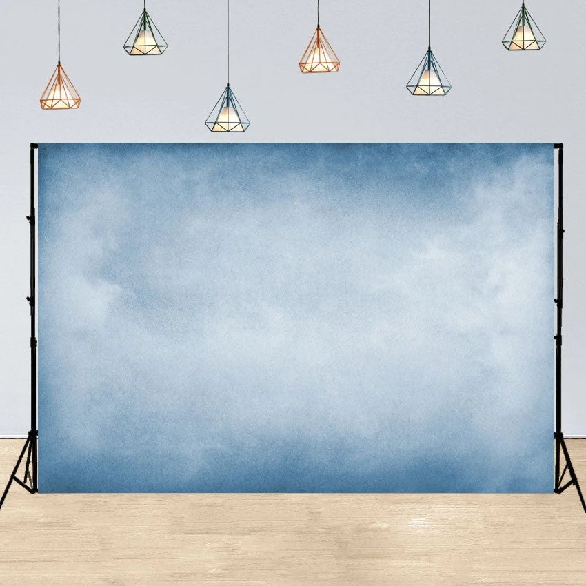 Toile de fond décors photo abstraite bleu clair pour le portrait