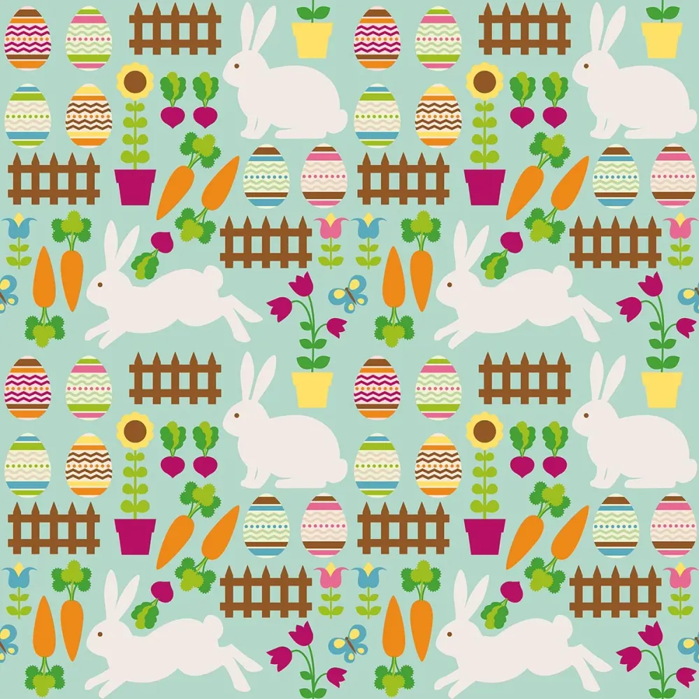 Toile de fond de dessin animé lapin carotte joyeuses Pâques décors