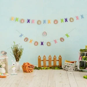 Toile de fond de menthe mur plancher de bois jardin joyeuses Pâques photographie