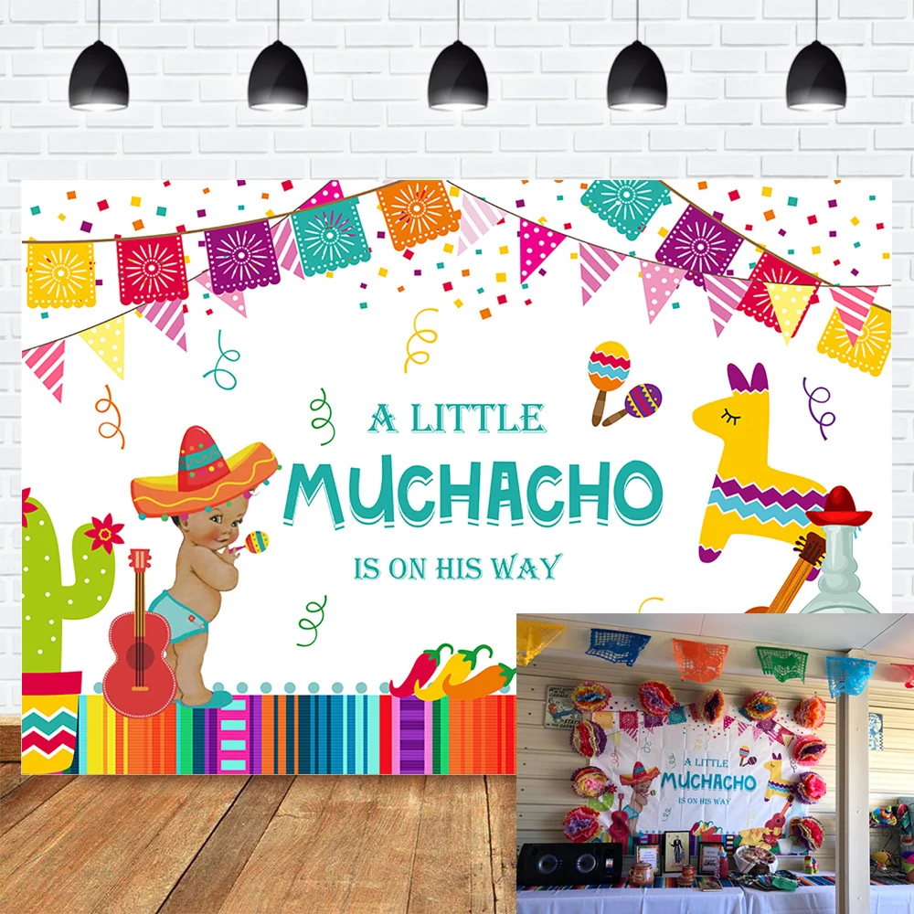 Toile de fond mexicaine pour fête prénatale, Taco Bout, petit nouveau-né, Muchacho garçon, arrière-plan pour Photo, banniè...