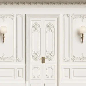Toile de fond de mur de porte vintage à texture blanche pour la mariage