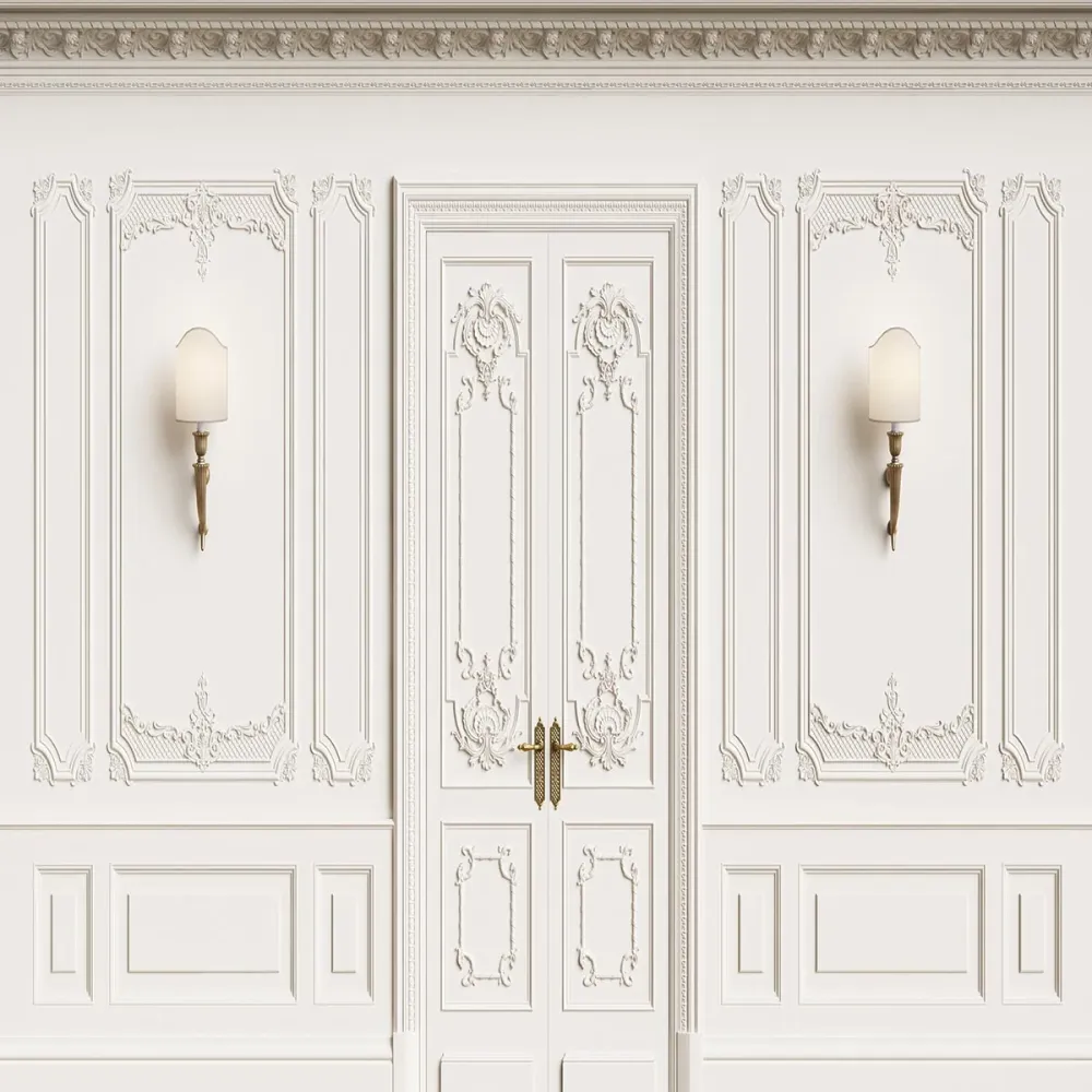 Toile de fond de mur de porte vintage à texture blanche pour la mariage